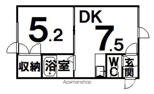 ノースキャピタル(1DK/1階)の間取り写真