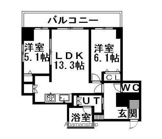 レジディア大通公園(2LDK/6階)の間取り写真