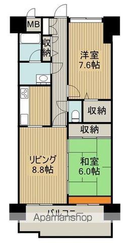 ロイヤルガーデン宇多津駅前(2LDK/3階)の間取り写真
