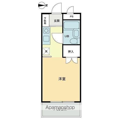 アーバンハイツ紫雲(ワンルーム/4階)の間取り写真