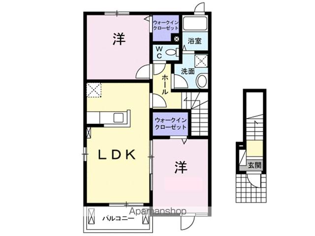 ルミエール(2LDK/2階)の間取り写真