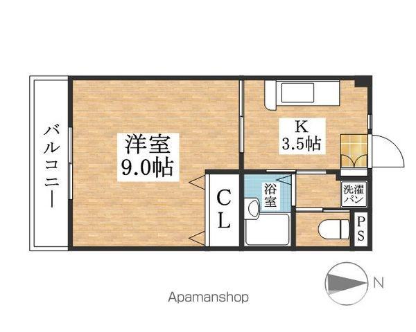 メゾンリバーS(1K/3階)の間取り写真