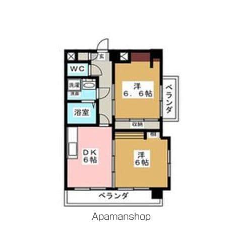 カターラサンミ(2DK/1階)の間取り写真