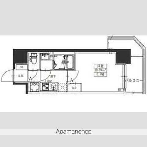 S-RESIDENCE堺湊駅前AZURE(1K/13階)の間取り写真