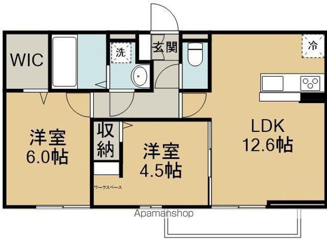 D-ROOM高坂弐番町(2LDK/2階)の間取り写真