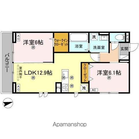 エムフルージュ(2LDK/3階)の間取り写真