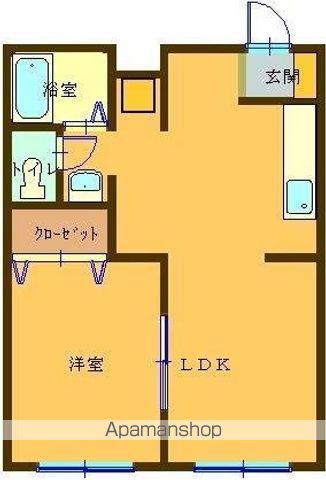 ハイツTK(1LDK/1階)の間取り写真