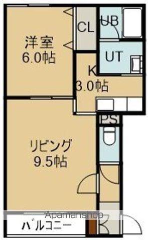シェルメゾンダイチ(1LDK/2階)の間取り写真