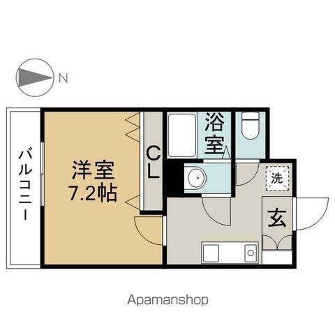 アルビレオ(1K/4階)の間取り写真