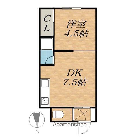 三浦ハイツ(1DK/1階)の間取り写真