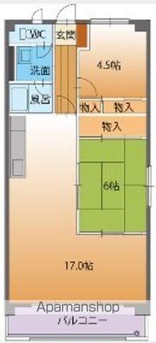 フォレストマンション(2LDK/4階)の間取り写真