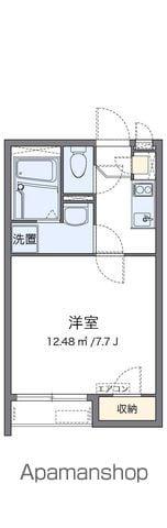 クレイノゾーンウイングソード(1K/1階)の間取り写真