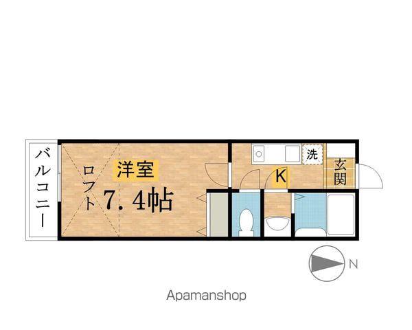 メゾン・ド・シルク(1K/2階)の間取り写真