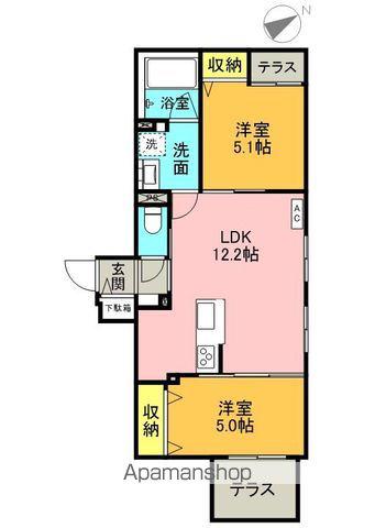 SーRESIDENCE南郷サウス(2LDK/1階)の間取り写真