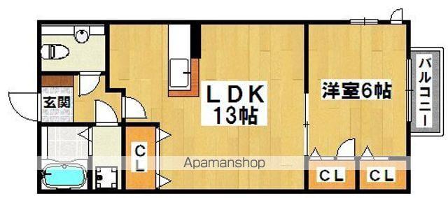 ヒロハイム1号館(1LDK/2階)の間取り写真