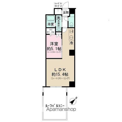 ファインクレスト健和(1LDK/2階)の間取り写真