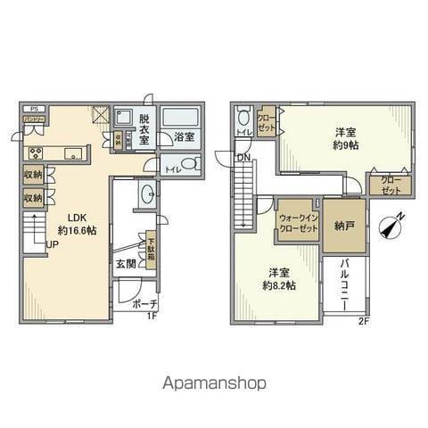 埼玉高速鉄道 浦和美園駅 徒歩12分 2階建 築4年(2LDK)の間取り写真