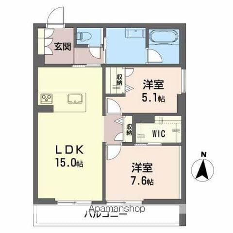 シャーメゾン アヴァンセ(2LDK/2階)の間取り写真