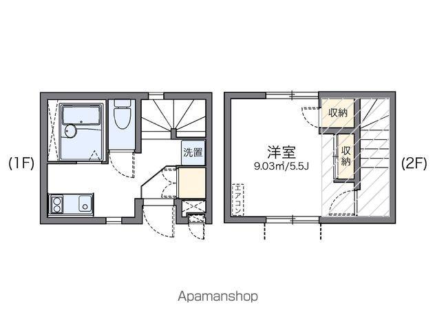 レオネクスト松ノ木(1K/1階)の間取り写真