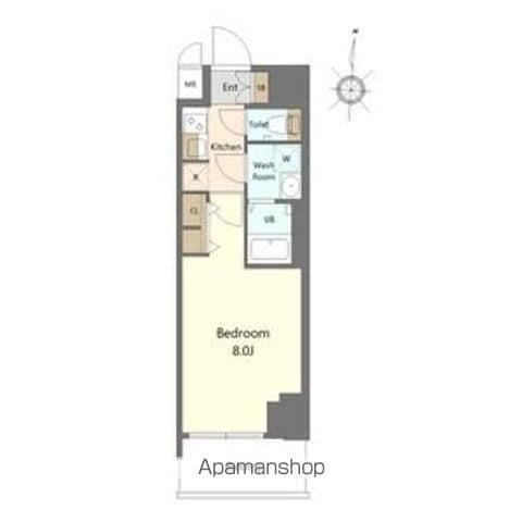 S-RESIDENCE高岳BRESA(1K/11階)の間取り写真
