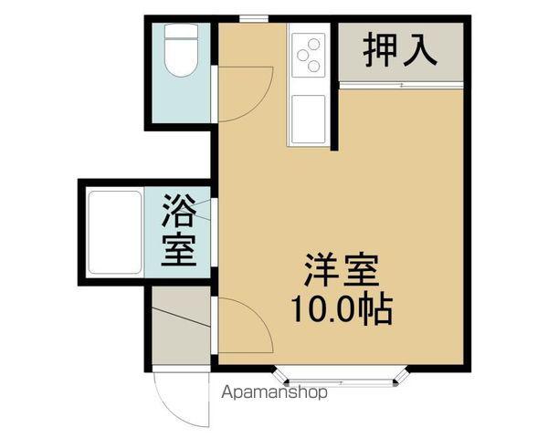 パークヒル高丘(ワンルーム/2階)の間取り写真