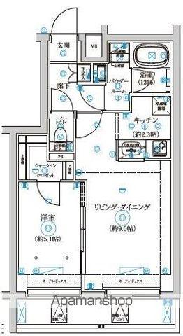 セジョリ中野富士見町(1LDK/1階)の間取り写真