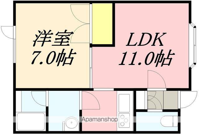 オレンジウッド(1LDK/2階)の間取り写真