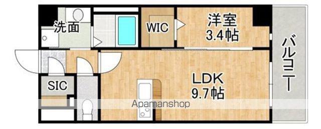 ラルヴェール和白駅前(1LDK/4階)の間取り写真