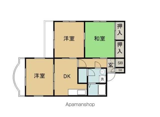 リバータウン錦本(3DK/7階)の間取り写真