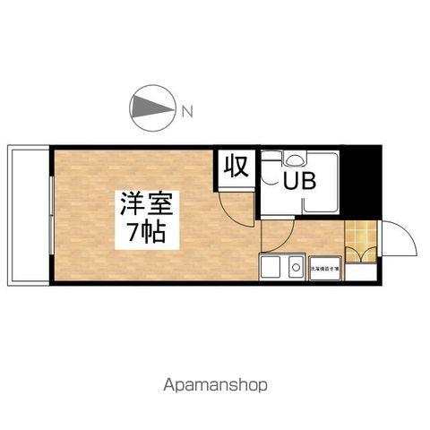 コーポサンシスタ(ワンルーム/4階)の間取り写真