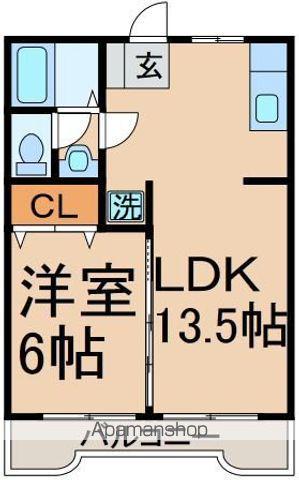 グレースエステートNO2(1LDK/1階)の間取り写真