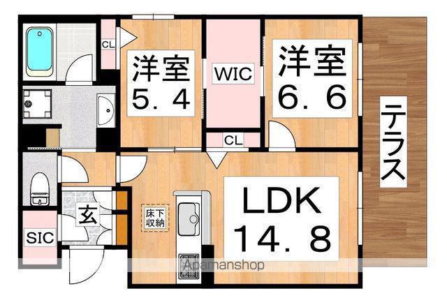 シャーメゾン ベル フォレ(2LDK/1階)の間取り写真