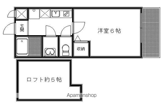 ロフティ大和(1K/1階)の間取り写真