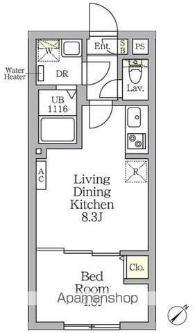 AGLAIA 新宿横寺町(1LDK/3階)の間取り写真