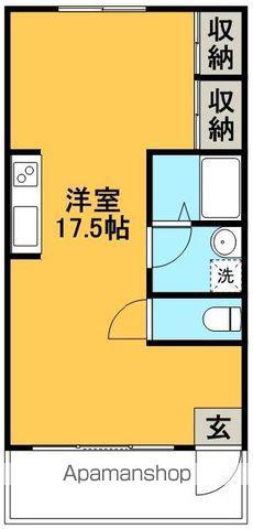 カサグレイズ(ワンルーム/1階)の間取り写真