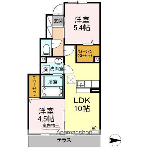 マウンテンクレストクレードル(2LDK/1階)の間取り写真