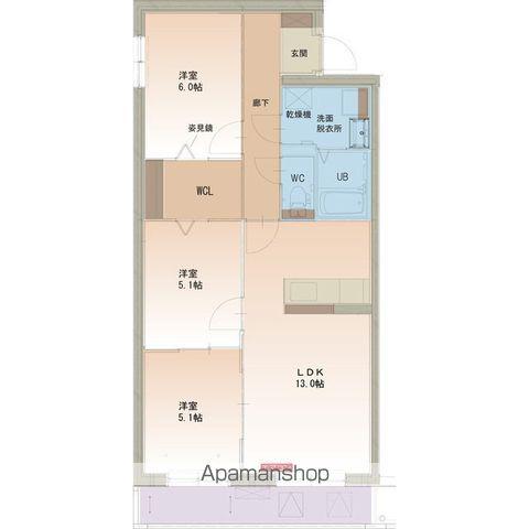 ACE ONE(3LDK/5階)の間取り写真