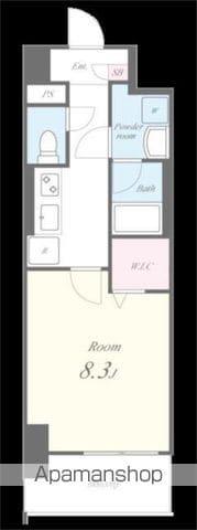 ウィステリアフロリバンダ(1K/4階)の間取り写真