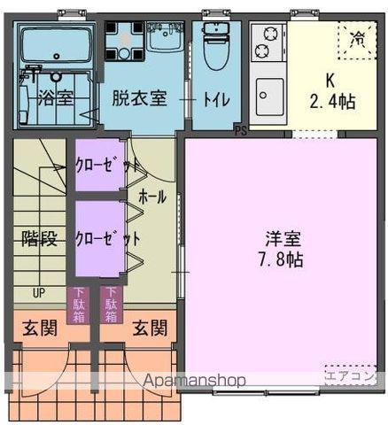 OBEN(1K/1階)の間取り写真