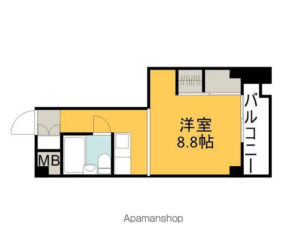 クレスト草津(ワンルーム/3階)の間取り写真