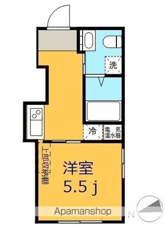 スカイヒルズ戸越公園(1K/2階)の間取り写真