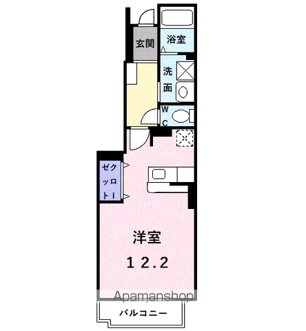 インプレス(1K/1階)の間取り写真