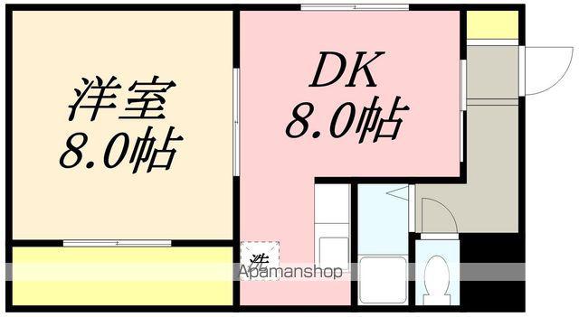 和広ハイツ(1DK/2階)の間取り写真