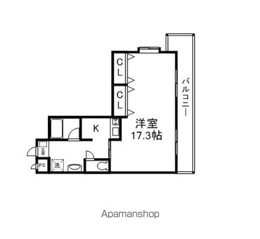 メゾン寿(1K/4階)の間取り写真