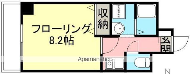 ヒルトップ晩翠(1K/5階)の間取り写真