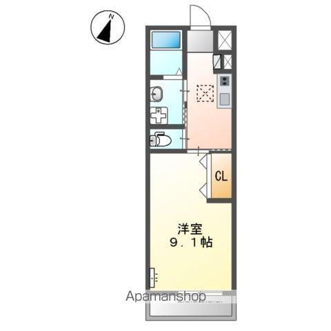 メゾンリベルテ(1K/1階)の間取り写真