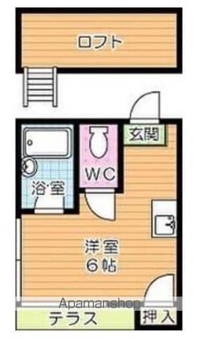 シティ嵐山Ⅱ(ワンルーム/1階)の間取り写真