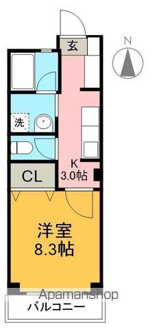 土佐っ子拾壱番館(1K/3階)の間取り写真