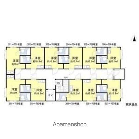 昭和グランドハイツ森之宮(ワンルーム/7階)の間取り写真