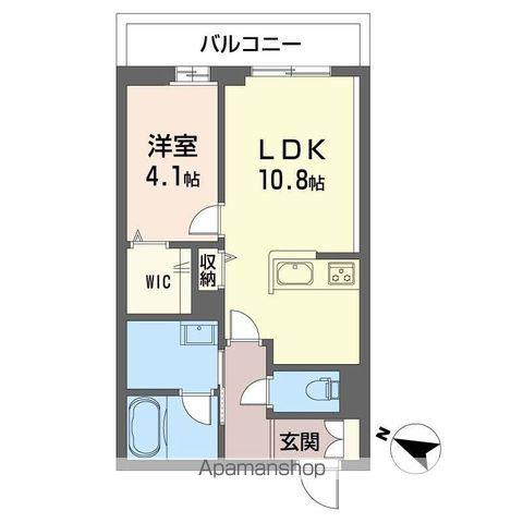 PARADISO本荘(1LDK/2階)の間取り写真